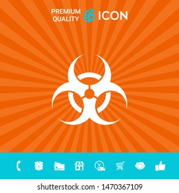 Biological hazard sign. Graphic elements for your design