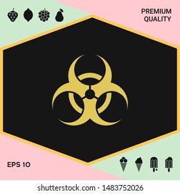 Biological hazard sign. Graphic elements for your design