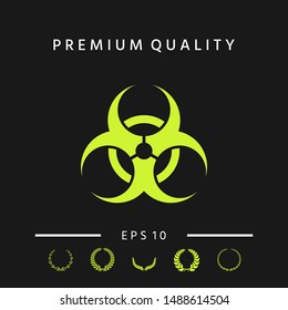 Biological hazard sign. Graphic elements for your design