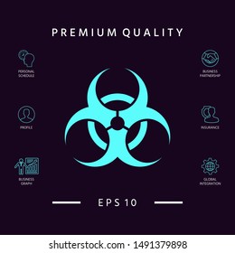 Biological hazard sign. Graphic elements for your design