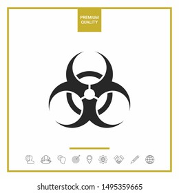 Biological hazard sign. Graphic elements for your design