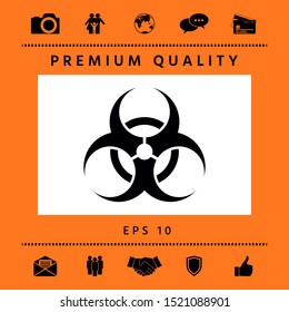 Biological hazard sign. Graphic elements for your design