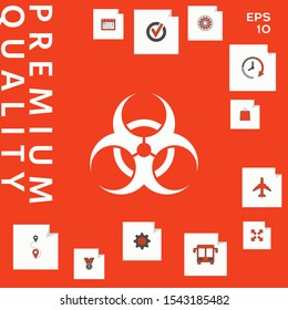 Biological hazard sign. Graphic elements for your design