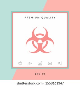 Biological hazard sign. Graphic elements for your design