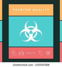 Biological hazard sign. Graphic elements for your design