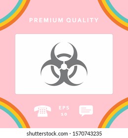 Biological hazard sign. Graphic elements for your design