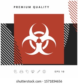 Biological hazard sign. Graphic elements for your design