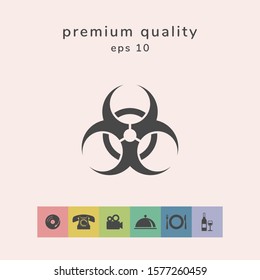 Biological hazard sign. Graphic elements for your design