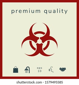 Biological hazard sign. Graphic elements for your design
