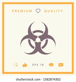 Biological hazard sign. Graphic elements for your design