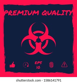 Biological hazard sign. Graphic elements for your design