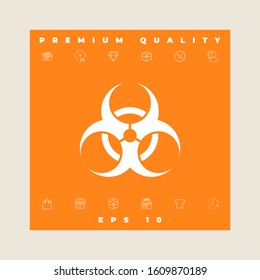 Biological hazard sign. Graphic elements for your design