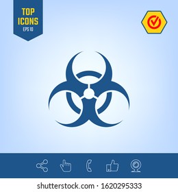 Biological hazard sign. Graphic elements for your design