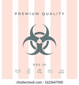Biological hazard sign. Graphic elements for your design