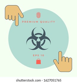 Biological hazard sign. Graphic elements for your design