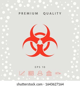 Biological hazard sign. Graphic elements for your design