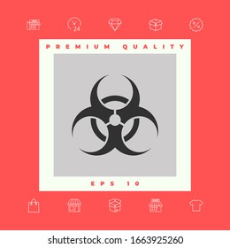 Biological hazard sign. Graphic elements for your design