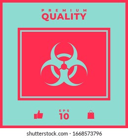 Biological hazard sign. Graphic elements for your design