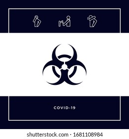 Biologisches Gefahrenzeichen. Grafische Elemente für Ihr Design