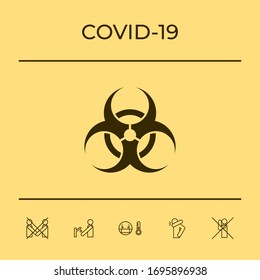 Biological hazard sign. Graphic elements for your design