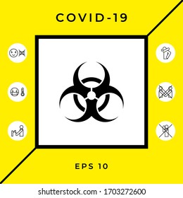Biological hazard sign. Graphic elements for your design