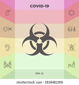 Biological hazard sign. Graphic elements for your design