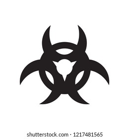 Biological hazard sign icon. Trendy Biological hazard sign logo concept on white background from Traffic Signs collection. Suitable for use on web apps, mobile apps and print media.