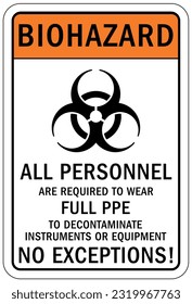 Biological hazard sign and labels