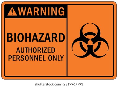 Biological hazard sign and labels