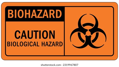 Biological hazard sign and labels