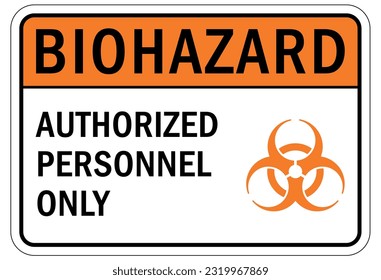 Biological hazard sign and labels