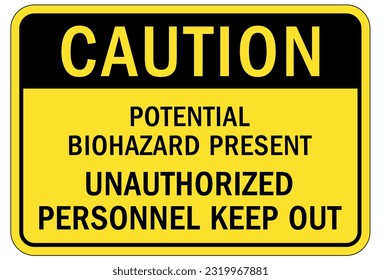 Biological hazard sign and labels