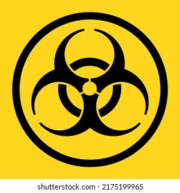 Biological Hazard sign logo. Information symbol of a radioactive threat alert. Safety concept. vector illustration.