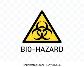 Biological Hazard sign. Vector illustration, flat design.