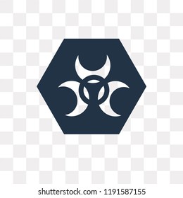 Biological hazard vector icon isolated on transparent background, Biological hazard transparency concept can be used web and mobile