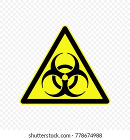Biological hazard Warning sign. Hazard symbols. 