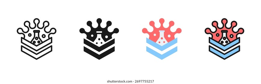 Paquete de iconos biológicos en múltiples estilos