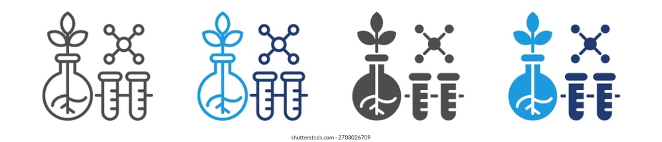 biological icon set multiple style