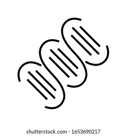 Biological links line icon, concept sign, outline vector illustration, linear symbol.