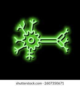 biological model neural network neon light sign vector. biological model neural network illustration