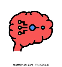 biological neural network color icon vector. biological neural network sign. isolated symbol illustration