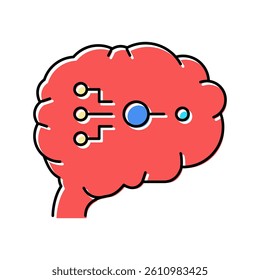 biological neural network color icon vector. biological neural network sign. isolated symbol illustration
