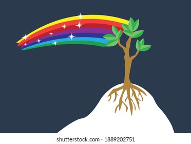 Biological pigment or Wavelengths of light absorbs by a plant. Editable Clip art.