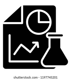 Biological research report in a form if graphical chart 