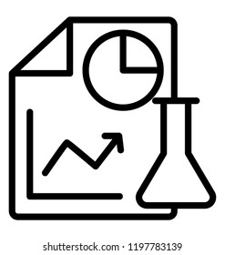 Biological research report in a form if graphical chart 