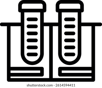 Biological Sample Line Vector Icon Design