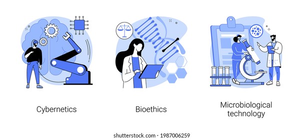 Biological science abstract concept vector illustrations.