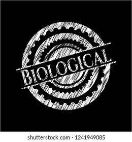 Biological written with chalkboard texture