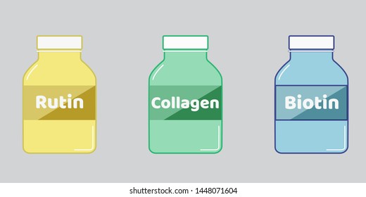 Biologically active supplement. Rutin, collagen, biotin.  Supplement for healthy skin, hair and nails.