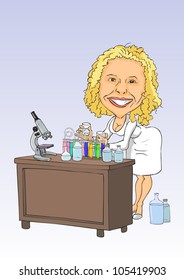 Biologist conducting research to test tubes